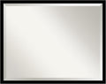 Amanti Art Black Bathroom Mirror for Over Sink, 24x30 Jet Black Rectangle Vanity Mirror, Large Modern Contemporary Frame, Hangs Horizonally and Vertically, Bathroom Wall Decor, Beveled Edge