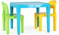 Humble Crew Kids Table and 2 Chair Set, Aqua Table with Chairs - Sturdy Toddler Activity Table for Playtime, Arts, Crafts, Reading, and More - 5-Piece Children’s Furniture for Daycare Playroom