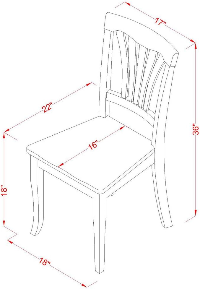 East West Furniture PLAV5-BCH-W 5 Piece Dining Room Furniture Set Includes an Oval Kitchen Table with Butterfly Leaf and 4 Dining Chairs, 42x78 Inch, Black & Cherry