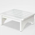 Wooden Step Stool for Adults, One Step Stool with Non-Slip Rubber, 6.9”x 15.7"" Bed Step Stool for High Beds, White Safety Foot Stool for Elderly, Kid