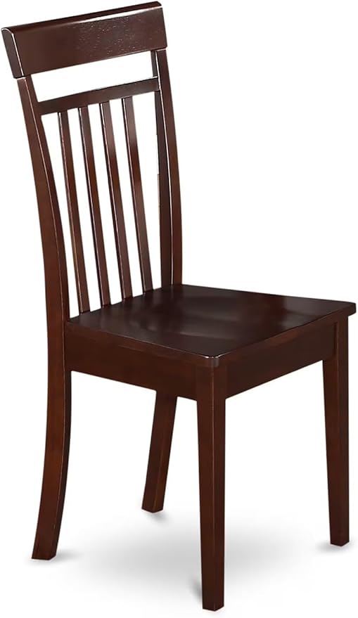 East West Furniture AANCA5-MAH-W 5 Piece Dining Room Table Set Includes a Round Kitchen Table with Pedestal and 4 Dining Chairs, 36x36 Inch, Mahogany