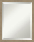 Amanti Art Brown Wall Mirror 22x18 Florence Light Brown Rectangle Bathroom Mirror for Wall Decor Living Room, Small Casual Frame, Hangs Horizonally and Vertically, Bathroom Decor, Beveled Edge from WI