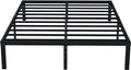 EMODA 14 Inch California King Bed Frames Heavy Duty Metal Cal King Platform with Steel Slats Support, No Box Spring Needed, Noise Free, Black