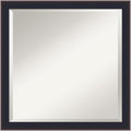 Amanti Art Black Bathroom Mirror for Over Sink, 23x23 Havana Black Bronze Square Vanity Mirror, Medium Casual Frame, Hangs Horizonally and Vertically, Bathroom Wall Decor, Beveled Edge