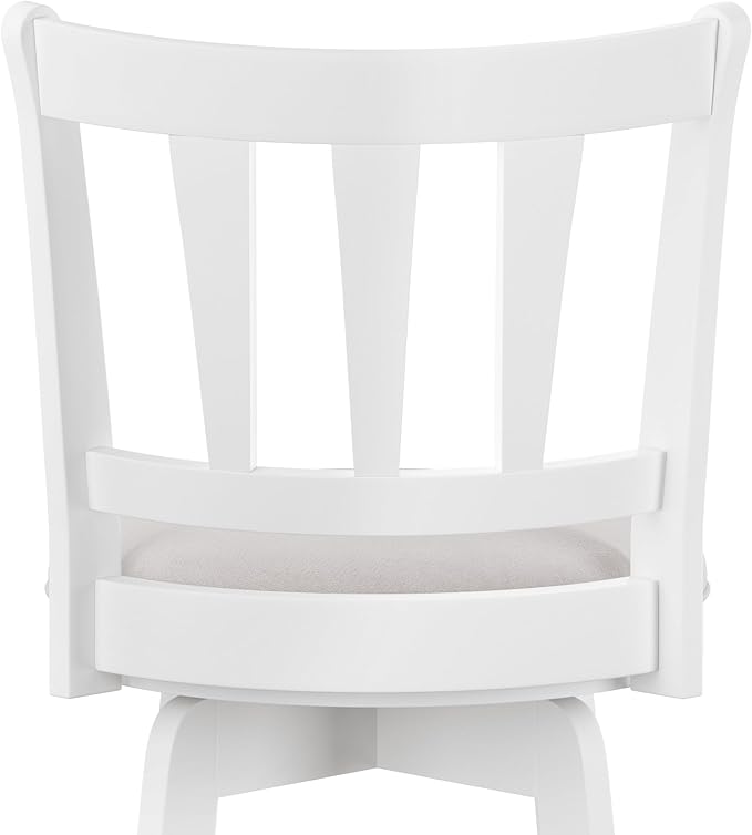HILLSDALE Presque ISLE Wood BAR Height Swivel Stool White