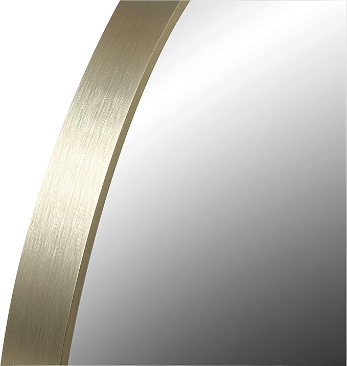 FrameWorks 20" Deluxe Contemporary Brass Gold Circular Aluminum Mirror
