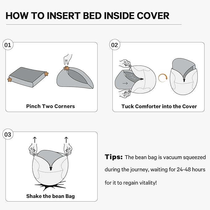 Bean Bag Chairs for Teens - Bean Bag Chair Convertible Bean Bag Bed - Small Beanbag Chair with Micro Fiber Cover/Furniture Foam Filler - Floor Couch Sofa in Bedroom Dorm Room - Youth Navy Blue