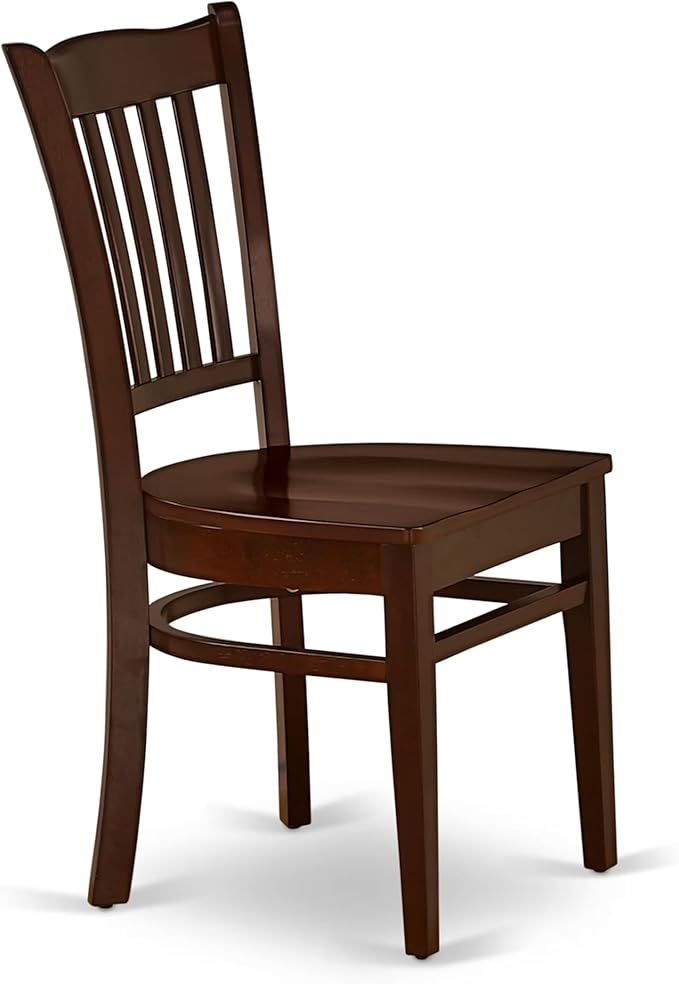 East West Furniture ANGR3-MAH-W 3 Piece Dinette Set for Small Spaces Contains a Round Dining Room Table with Pedestal and 2 Kitchen Dining Chairs, 36x36 Inch, Mahogany
