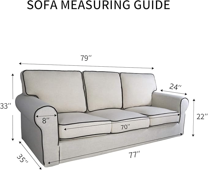 PureFit Reversible Sofa Couch Cover Water Resistant Couch Covers for 3 Cushion, Washable Furniture Cover with Non-Slip Foam and Adjustable Strap for Dogs, Pets (Sofa, Chocolate/Beige)