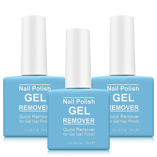 Gel Polish Remover for Nails (3Pack), Nail Polish Remover Tools Quick & Easy Remove Gel Polishs in 3-5 Minutes at Home, Don't Hurt Nails