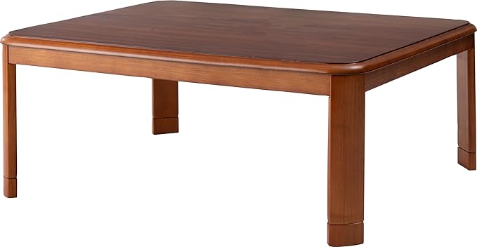 PaletteLife Japanese Heated Table (47x31in)- Wooden Chabudai Furniture with 120V Electric Heater - Low-Lying Dining and Work Desk with Temperature Control Knob Casual kotatsu