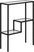 Henn&Hart 22" Wide Rectangular Console Table in Blackened Bronze, Entryway Table, Accent Table for Living Room, Hallway