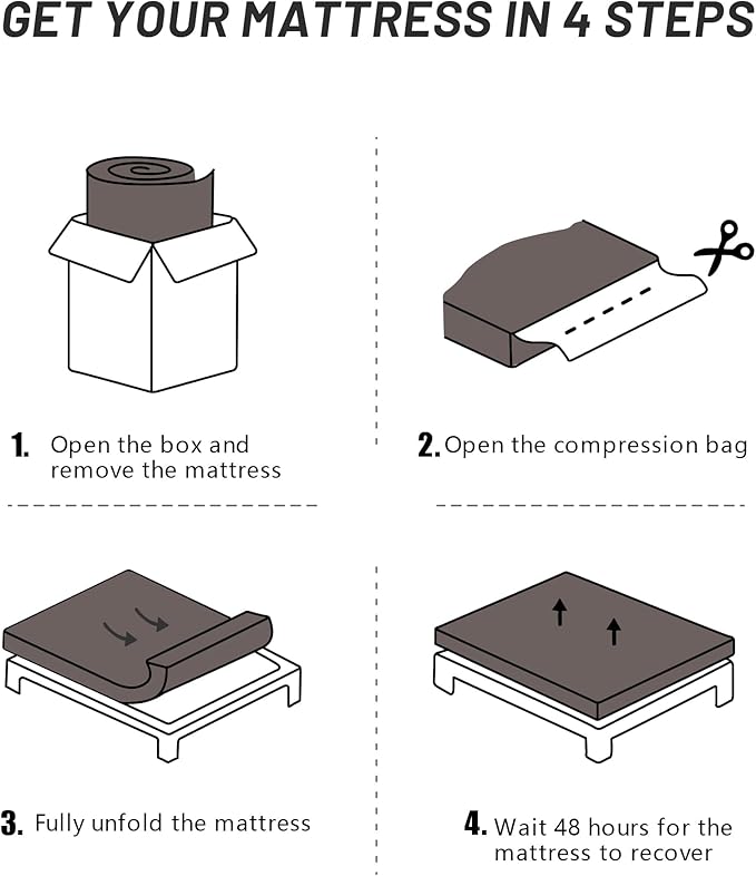 Japanese Floor Futon Mattress, Roll Up Tatami Mat, Sleeping Pad, Shikibuton, CertiPUR-US Certified Foam Floor Bed Mattress for Sleeping, Dormitory, Guest Bed, Designed in Japan(Grey, Twin)