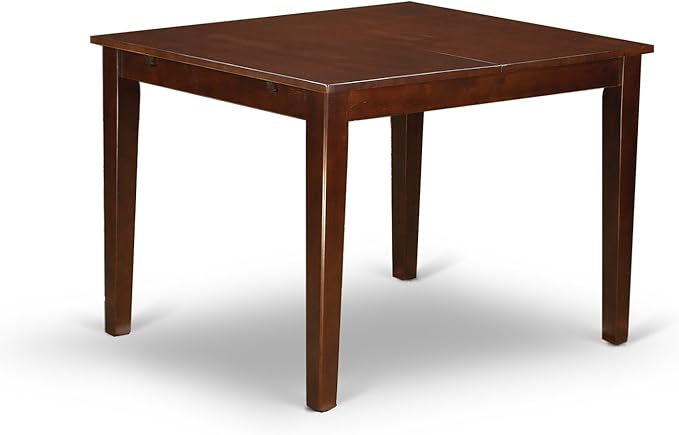 East West Furniture NOCE3-MAH-10 3 Piece Small Dinette Set Contains a Rectangle Butterfly Leaf Dining Table and 2 Dahlia Linen Fabric Upholstered Chairs, 32x54 Inch, Mahogany
