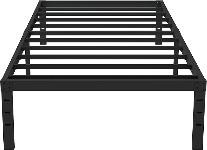 Twin XL Bed Frame No Box Spring Needed, 14 Inch Heavy Duty Metal Platform Bed Frame Twin XL Size with Storage, 2500lbs Steel Slats Support, Easy Assembly, Black