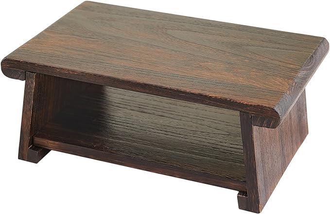 Folding Altar Table,Japanese Table for Sitting on The Floor,Low Wood Meditation Table,Foldable Floor Desk