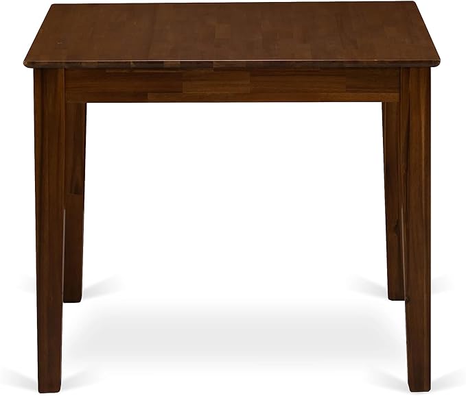 East West Furniture OXSI5-AWA-04 5 Piece Dinette Set for Small Spaces Contains a Square Modern Dining Table and 4 Upholstered Parson Chairs, 36x36 Inch, Antique Walnut