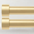 2 Pack Curtain Rods for Windows 48 to 84 Inch(4-7ft), 1 Inch Gold Adjustable Heavy Duty Curtain Rod Set, Modern Style Outdoor Drapery Rods for Patio Bedroom, Size 32"- 90"