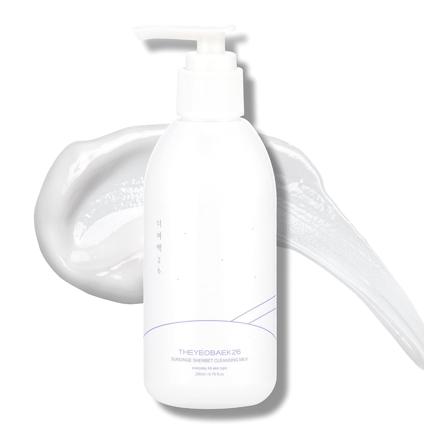 Korean Cleansing Milk for Face – Gentle Facial Cleanser for Dry & Sensitive Skin, Hydrating Makeup Remover, 6.76 Fl Oz (200ml)