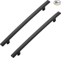 25 Pack Cabinet Handles 6.25" Hole Center - Curved Cabinet Pulls Black Drawer Pulls for Kitchen Cupboard Solid Hardware for Dresser Drawer Arch Hardware