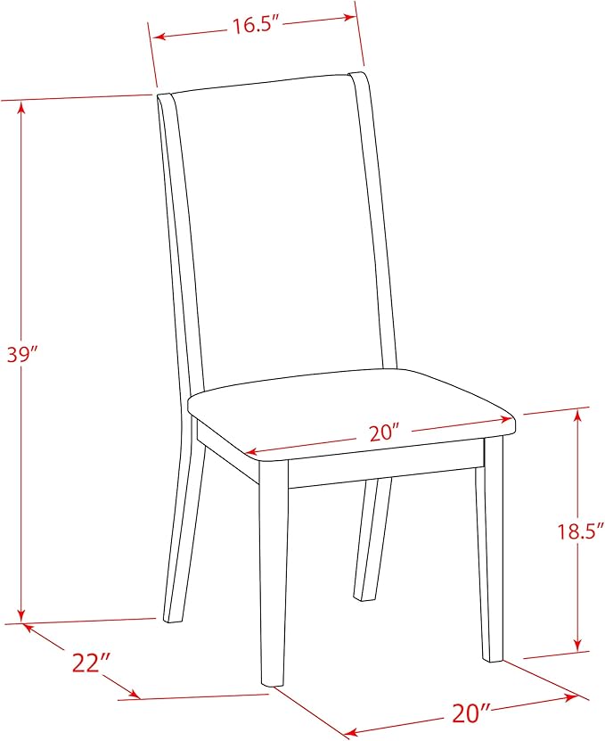 East West Furniture X027LA015-7 7 Piece Dining Room Furniture Set Consist of a Rectangle Dining Table with X-Legs and 6 Baby Blue Linen Fabric Parsons Chairs, 40x72 Inch, Multi-Color