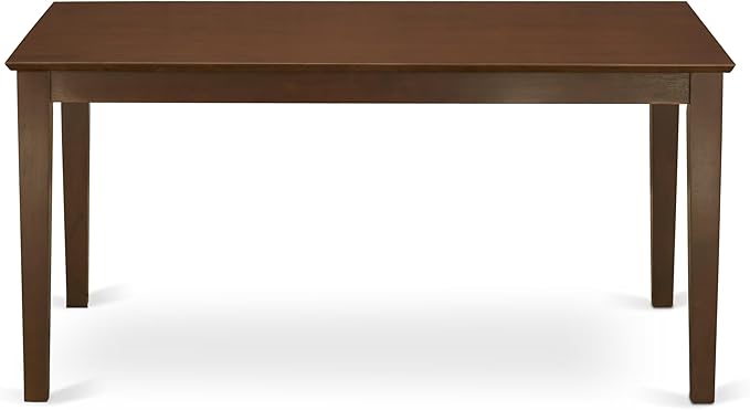 East West Furniture CAML6C-MAH-LC 6 Piece Dining Table Set Contains a Rectangle Dining Room Table and 4 Faux Leather Upholstered Chairs with a Bench, 36x60 Inch, Mahogany