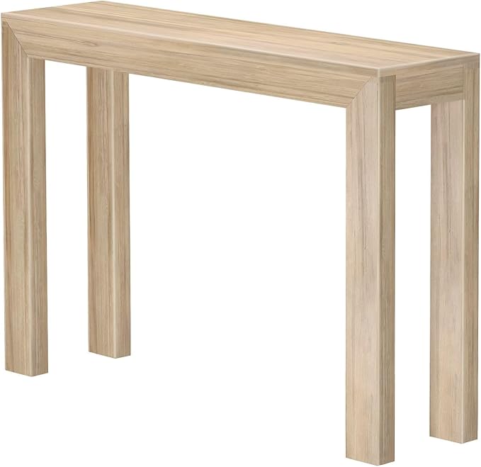 Plank+Beam Modern Solid Wood Console Table, 46.25 Inch, Sofa Table, Narrow Entryway Table for Hallway, Behind The Couch, Living Room, Foyer, Easy Assembly, Blonde