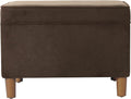 Home Decor | Dinah Collection Modern Storage Ottoman | Ottoman with Storage for Living Room & Bedroom(Chocolate Brown Velvet)