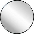 FrameWorks 24" Deluxe Contemporary Black Circular Aluminum Mirror