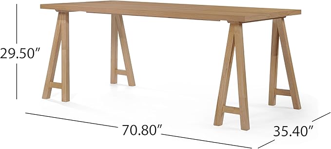 Christopher Knight Home Benson Mid-Century Modern 7 Piece Dining Set, Green Tea and Natural Oak