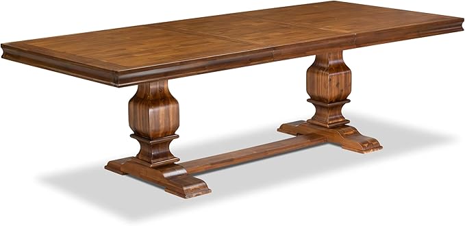 NKMA7-AWA-36 7 Pieces Kitchen Table Set Includes a Rectangular Dining Table and 6 Light Beige Polyester Fabric Dinner Chairs, Antique Walnut Finish