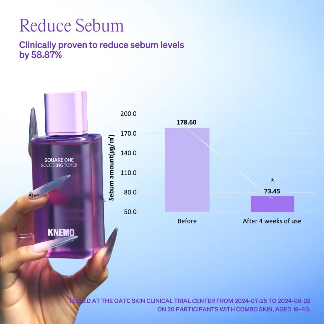 Square One Soothing Toner for Sensitive Skin with Calming CICA, Tea Tree, Anti-Sebum, Antioxidants, AHA, PHA, Niacinamide, Vegan, Cooling, Fragrance-Free | 5.07 fl oz ✦ 150ml