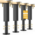 4PCS Adjustable Height Bed Support Legs, 10.2-16.5In, Metal Heavy Furniture Legs with Rubber Non-Slip for Sofa/Cabinet/Couch/Dresser/Table, Furniture Feet Replacement for King Queen Bed Frame Slat