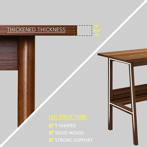 2-Person Writing Desk with Bookshelf - 79" Wooden Extra Long Home Office Work Table, Double Study Computer Workstation with Storage Shelves in Walnut, 79" W x 24" D