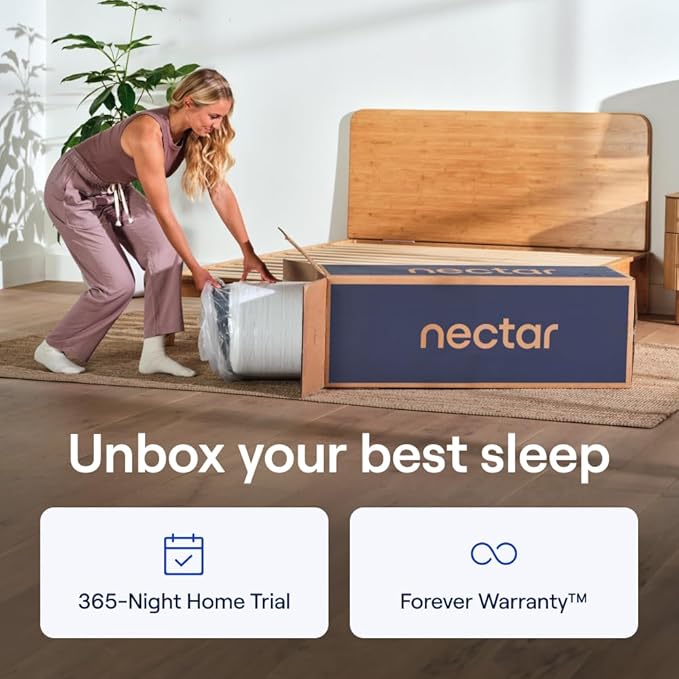 Nectar Premier 13” Full Mattress - Medium Firm - Contouring Memory Foam - Cooling Upgrade - 2” Pressure Relief Layer - Mattress in a Box - 365-Night Trial & Forever Warranty