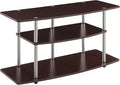 Convenience Concepts Designs2Go No Tools 3-Tier Wide TV Stand 42" - Entertainment Center for TVs up to 46 Inches, Modern TV Mount with Shelves for Living Room, Cherry