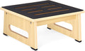 One Step Stool with Non-Slip Rubber Stepping Feet, Heavy Duty Wooden Step Stools, 450 LB Portable Bed Steps for High Beds for Bathroom, Bedroom, Kitchen & Bedside Support