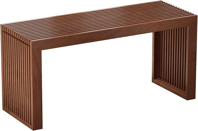 Bamboo Dining Bench Indoor Long Entryway Shoe Rack Bench,Outdoor Modern Wood Benches 35 Inch Bamboo Bench for Living Room Hallway Bedroom Bathroom