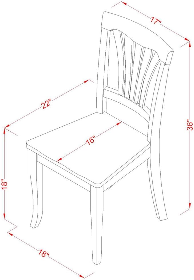 East West Furniture ANAV5-BLK-W 5 Piece Kitchen Table Set for 4 Includes a Round Dining Room Table with Pedestal and 4 Dining Chairs, 36x36 Inch, Black & Cherry