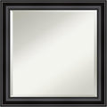 Amanti Art Black Bathroom Mirror for Over Sink, 24x24 Grand Black Narrow Square Vanity Mirror, Medium Casual Frame, Hangs Horizonally and Vertically, Bathroom Wall Decor, Beveled Edge