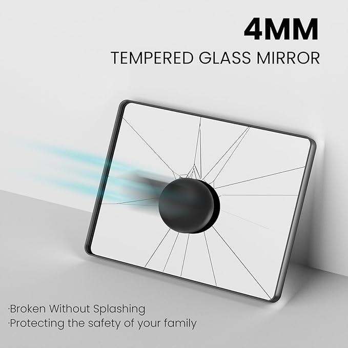 Gold Bathroom Mirror, 40x30 Inch Brushed Gold Metal Frame Mirror for Wall, Rounded Rectangle Bathroom Vanity Mirror, Tempered Glass, Anti-Rust, Horizontal/Vertical
