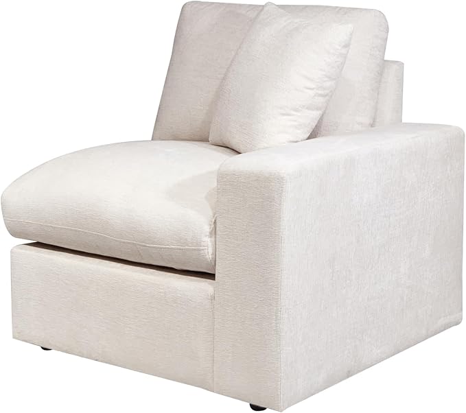 127" Modular Sectional Sofa,Modern Oversized Cloud Couch with Cup Holder&USB Port,7 Seater Convertible L-Shaped Chenille Sofas W/Ottoman,2 Pillows&Storage Box,Comfy Couches for Living Room,Beige
