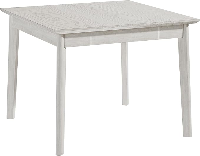 38.2'' Square Solid Wood Dining Table for 4, Farmhouse Kitchen Table for Kitchen, Dining Room, Restaurant, Natural Eco-Friendly, Washed Gray