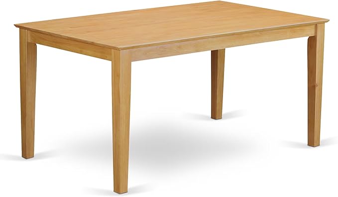 East West Furniture CAEN7-OAK-07 7 Piece Dining Table Set Consist of a Rectangle Kitchen Table and 6 Limelight Linen Fabric Parson Dining Chairs, 36x60 Inch, Oak
