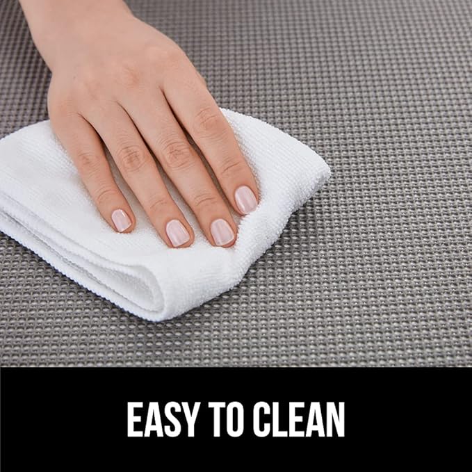 GORILLA GRIP powerGRIP Drawer Shelf and Cabinet Liner, Thick Strong Hold, Non-Adhesive Liners Protect Kitchen Cabinets and Cupboard, Bathroom Drawers, Easy Install, Breathable Mat, 17.5" x10', Gray