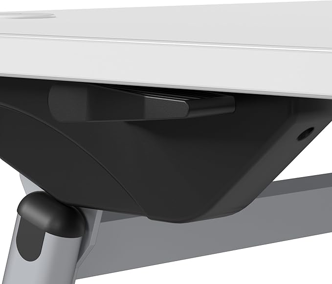 Bush Business Furniture Folding Training Table, 60 inch Desk, Commercial-Grade Bundle for Office or Classroom, Envision Collection, White