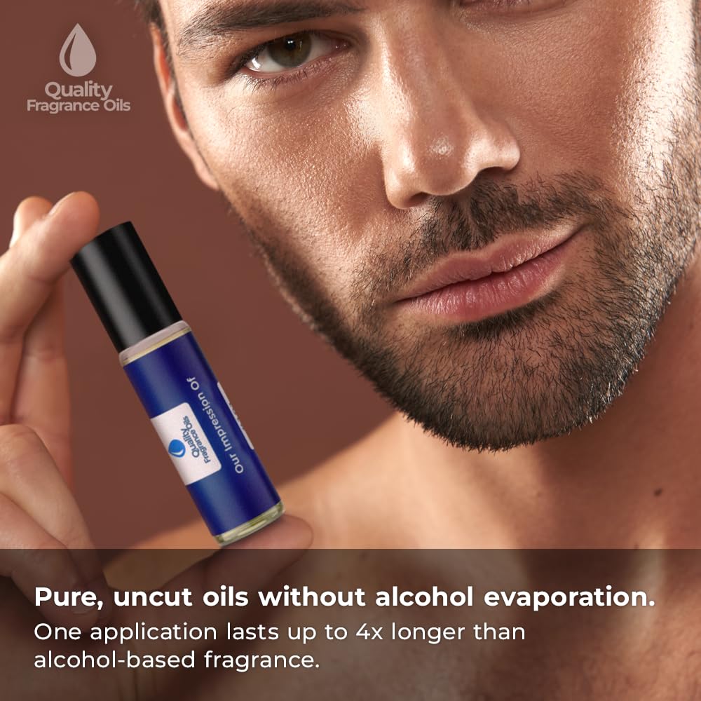Quality Fragrance Oils' Noir Extreme for Men Impression #163 | Long-Lasting Perfume Oil, Alcohol-Free, Strong Scent, 10ml Roll-On | Affordable Alternative to Designer Fragrances