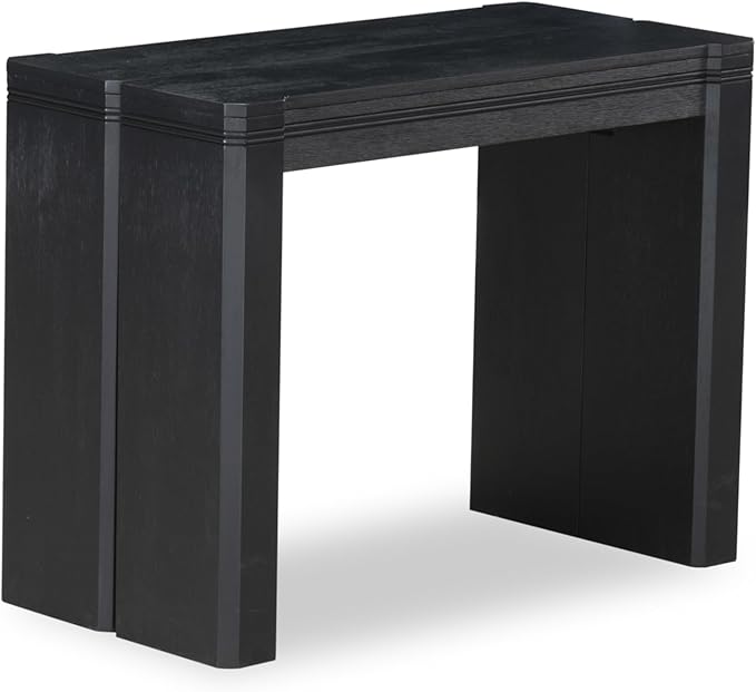 X12VE-006-50 - 13-piece Modern Dining Room Table Set a Rectangular Kitchen Table and 12 Dark Gotham Grey Linen Fabric Dining Chair, 39x120 Inch, Wire Brushed Black