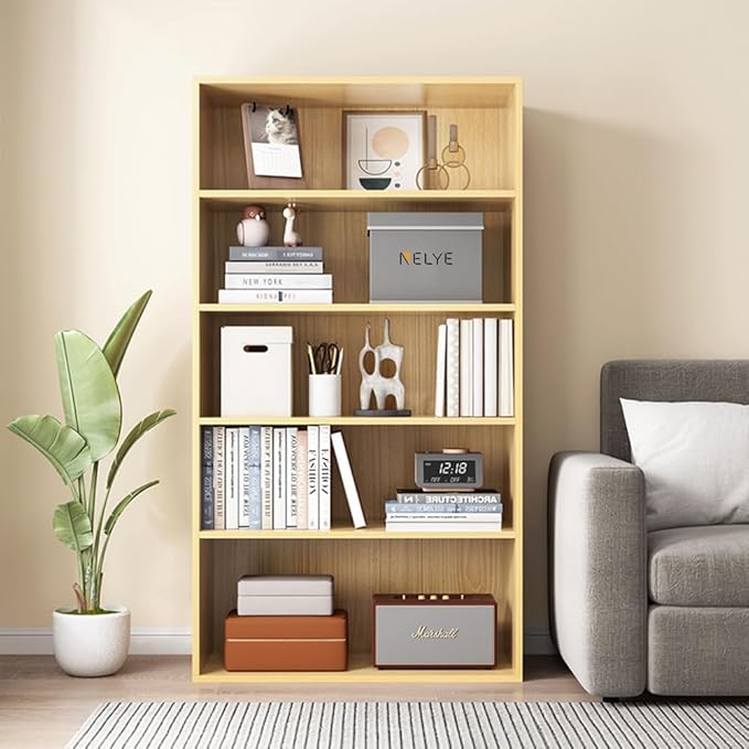 Basic Open Shelf Bookcase - 3-Tier Wooden Cube Storage Shelves Split Bookshelf, White