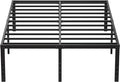 EMODA 20 Inch Tall Full Size Bed Frame with Large Storage Space, Easy Assembly Heavy Duty Metal Platform No Box Spring Needed, Noise Free, Black